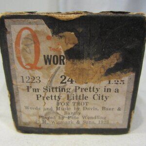 PLAYER PIANO music scroll QRS Word Roll 2462 Sitting Pretty City Fox Trot VTG